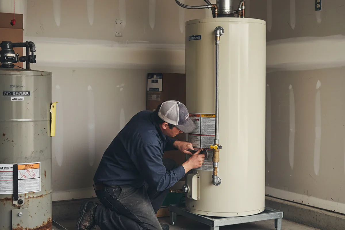 Water heater and shutoff valve replacement in Cougar